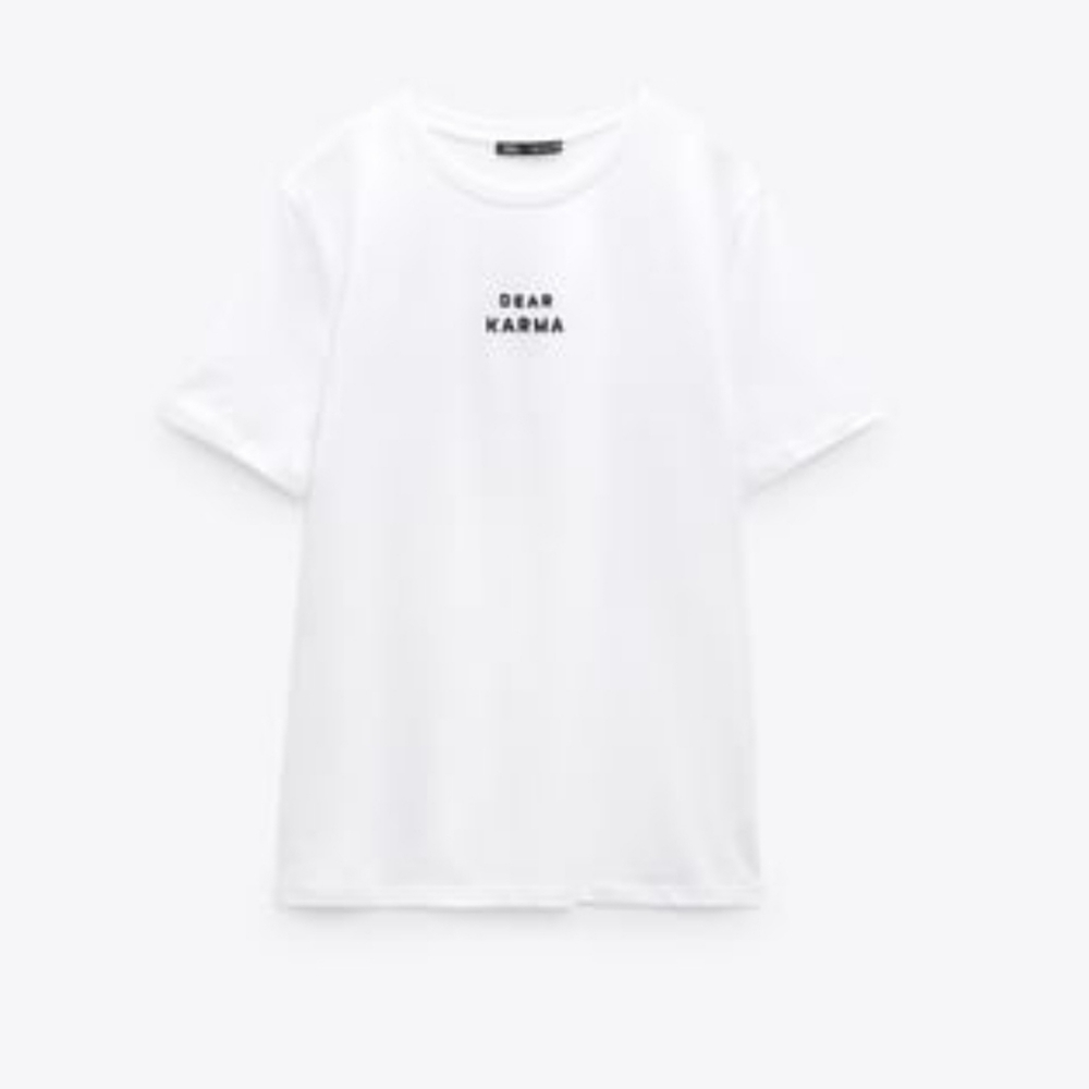 Zara White Short Sleeve Tee